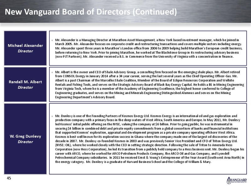 Emergence Presentation – Vanguard Natural Resources, Llc – slide 44
