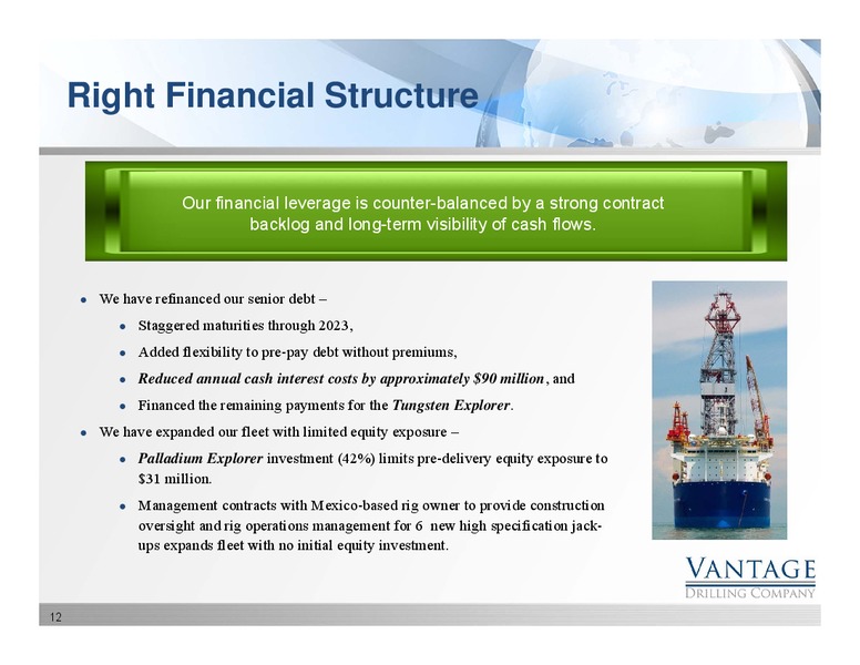 GHS 100 ENERGY CONFERENCE – Vantage Drilling Company – slide 11