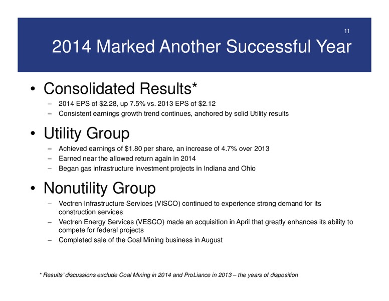 May 2015 Annual General Meeting – Vectren – slide 10