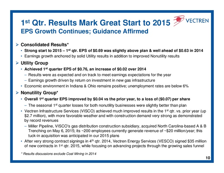 AGA Financial Forum – Vectren – slide 9