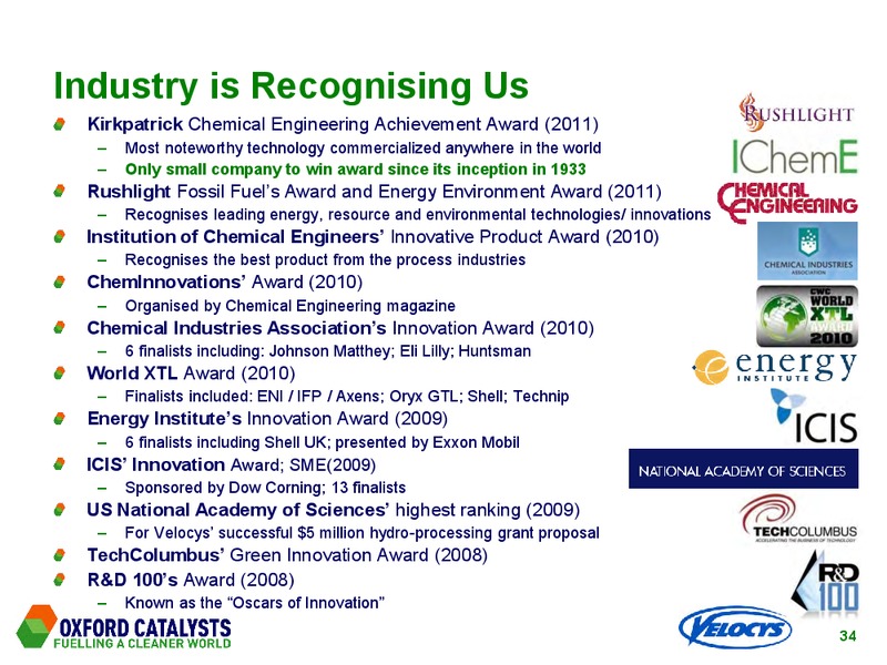 2012 INTERIM RESULTS – Veloclys Plc – slide 34