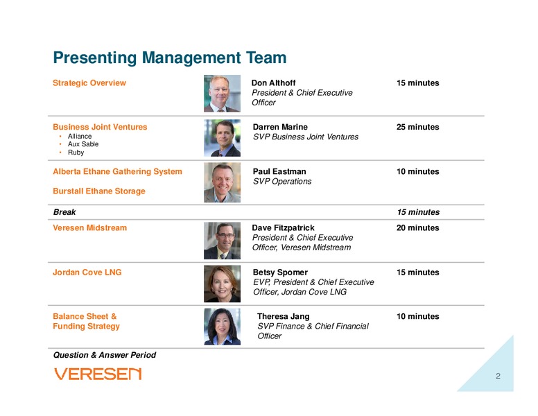 September 2016 Investor Day – Veresen Inc. – slide 2