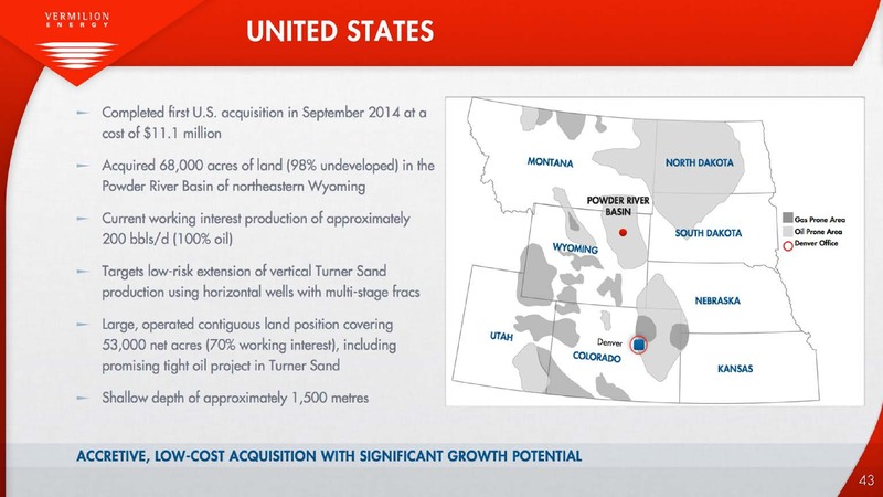 April 2015 Corporate Presentation – Vermilion Energy Inc. – slide 43