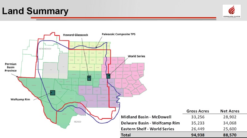 DUG Permian Basin – Vermilion Cliffs Partners – slide 3