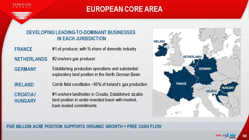 January 2017 Investor Presentation – Vermilion Energy Inc. – slide 50