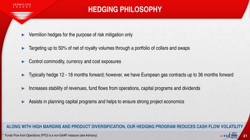 February 2016 Investor Presentation – Vermilion Energy Inc. – slide 20