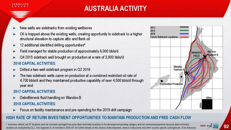 February 2018 Investor Presentation – Vermilion Energy Inc. – slide 92