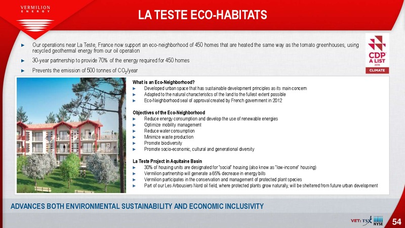 February 2019 Corporate Presentation – Vermilion Energy Inc. – slide 54