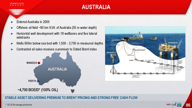 February 2019 Corporate Presentation – Vermilion Energy Inc. – slide 86