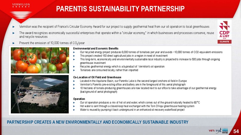 March 2019 Investor Presentation – Vermilion Energy Inc. – slide 54