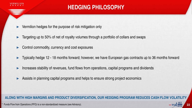 March 2016 Investor Presentation – Vermilion Energy Inc. – slide 14