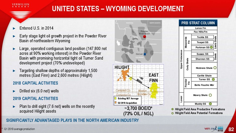 May 2019 Investor Presentation – Vermilion Energy Inc. – slide 82