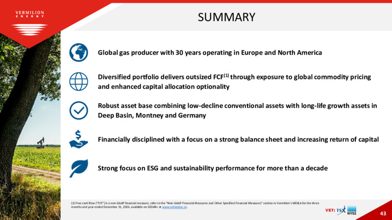 April 2025 Presentation – Vermilion Energy Inc. – slide 43