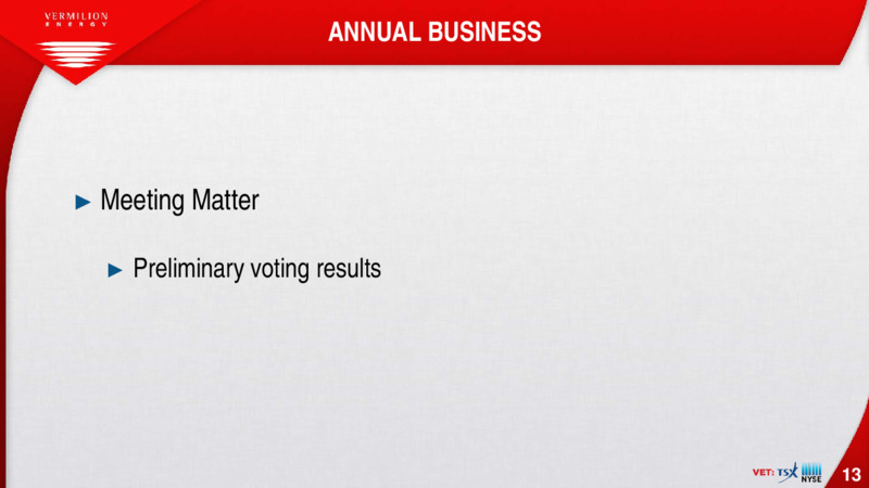 May 11 2022 General Meeting Presentation – Vermilion Energy Inc. – slide 13
