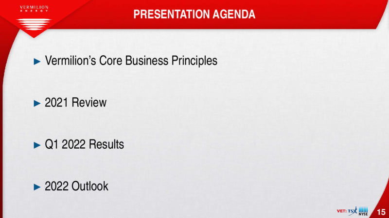 May 11 2022 General Meeting Presentation – Vermilion Energy Inc. – slide 15