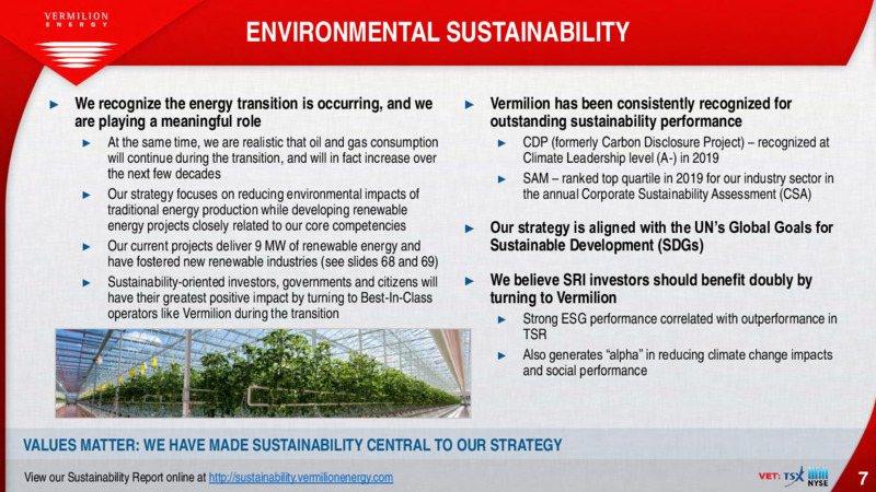 May 2020 Investor Presentation – Vermilion Energy Inc. – slide 7