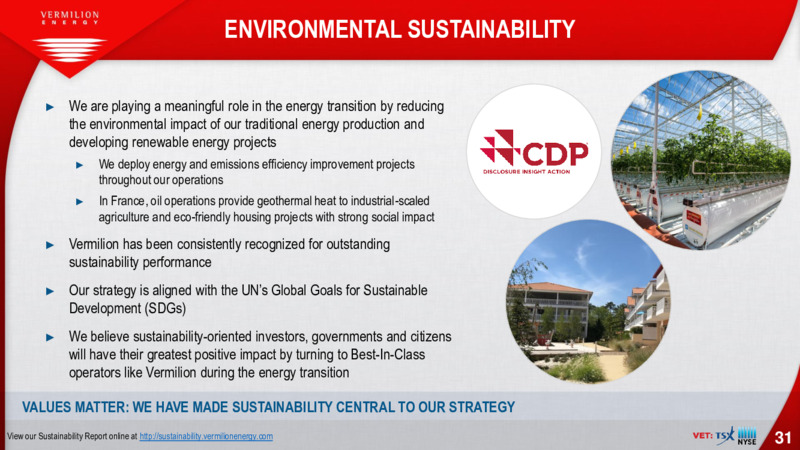 June 2020 Investor Presentation – Vermilion Energy Inc. – slide 31