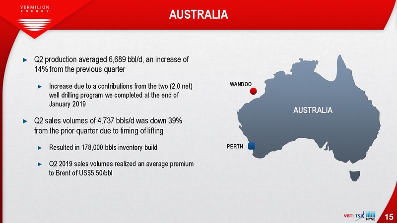 2Q 2019 Earnings Presentation – Vermilion Energy Inc. – slide 13