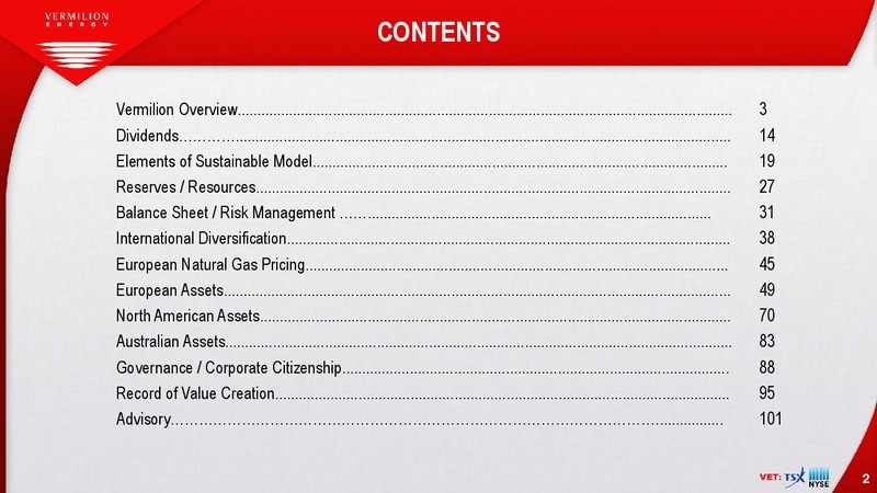 EnerCom The Oil and Gas Conference – Vermilion Energy Inc. – slide 2