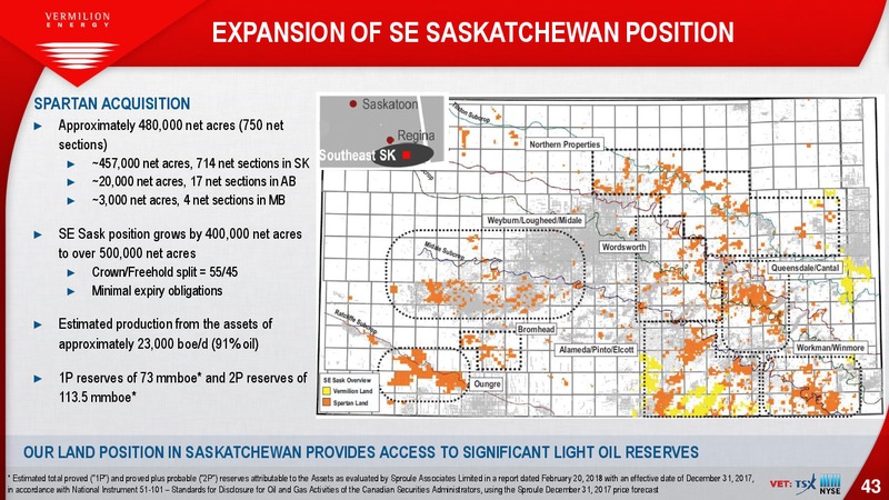 August 2018 Enercom Conference – Vermilion Energy Inc. – slide 43