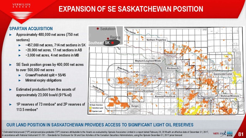 October 2018 Investor Presentation – Vermilion Energy Inc. – slide 81