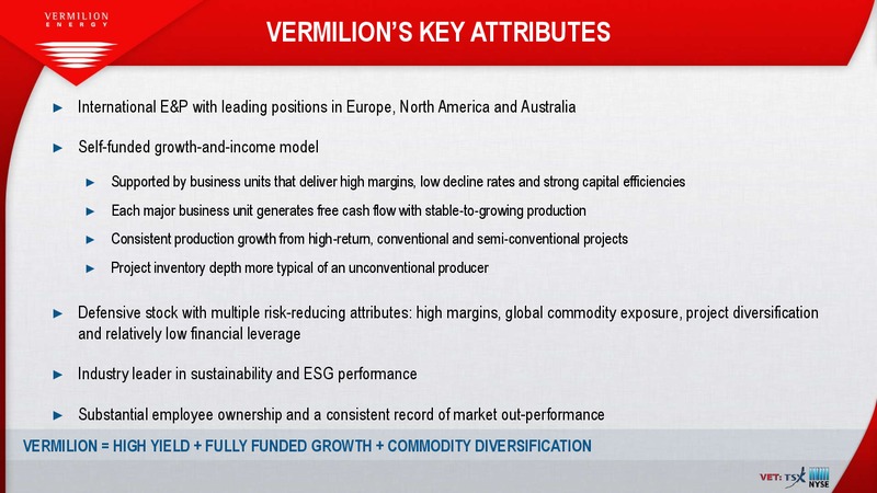 October 2019 Investor Presentation – Vermilion Energy Inc. – slide 2