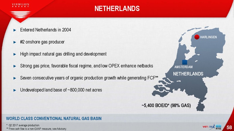 October 2017 Investor Presentation – Vermilion Energy Inc. – slide 58