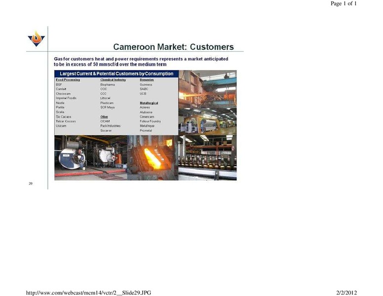 JANUARY 2012 CORPORATE PRESENTATION – Victoria Oil & Gas – slide 29