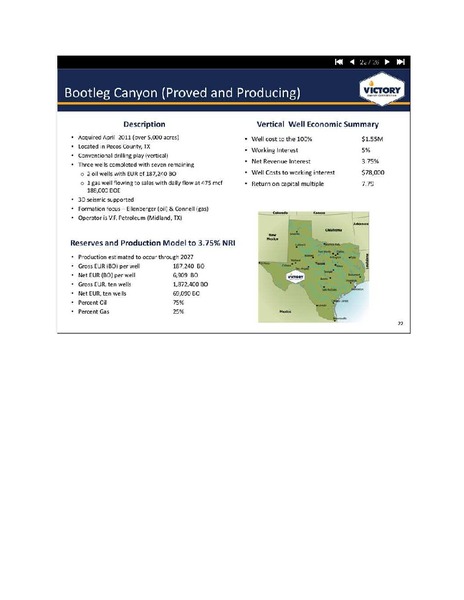 GHS 100 ENERGY CONFERENCE – Victory Energy Corporation – slide 23