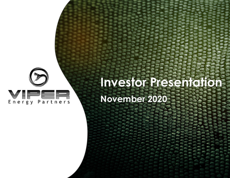 Q3 2020 Earnings Presentation – Viper Energy Partners Lp – slide 1
