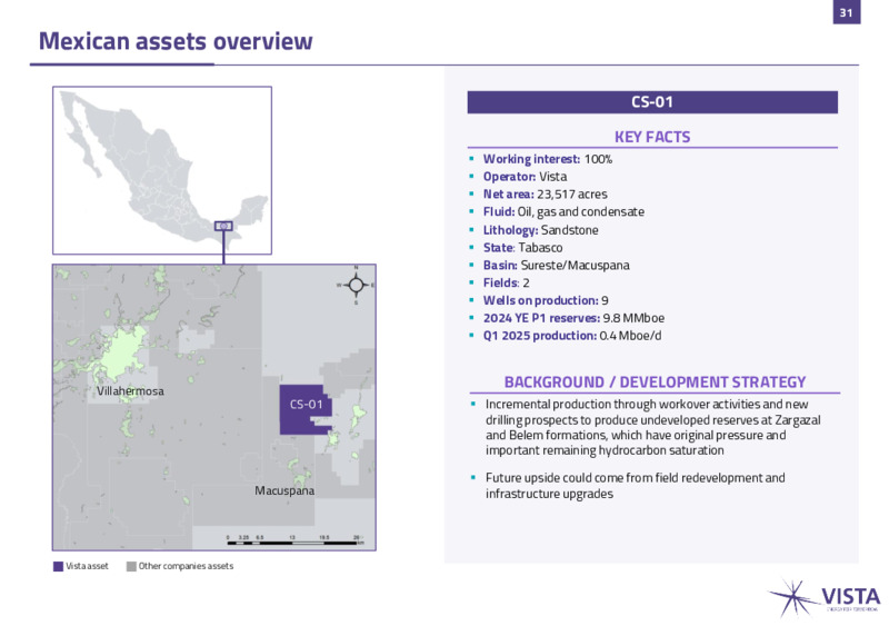 April 2025 Investor Presentation – Vista Exploration – slide 31