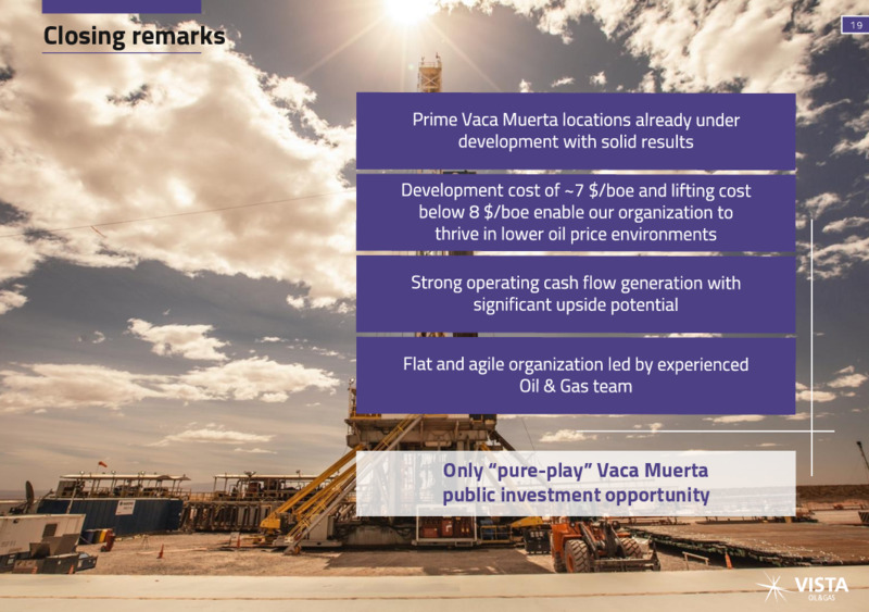 May 2021 Investor Presentation – Vista Oil & Gas – slide 18