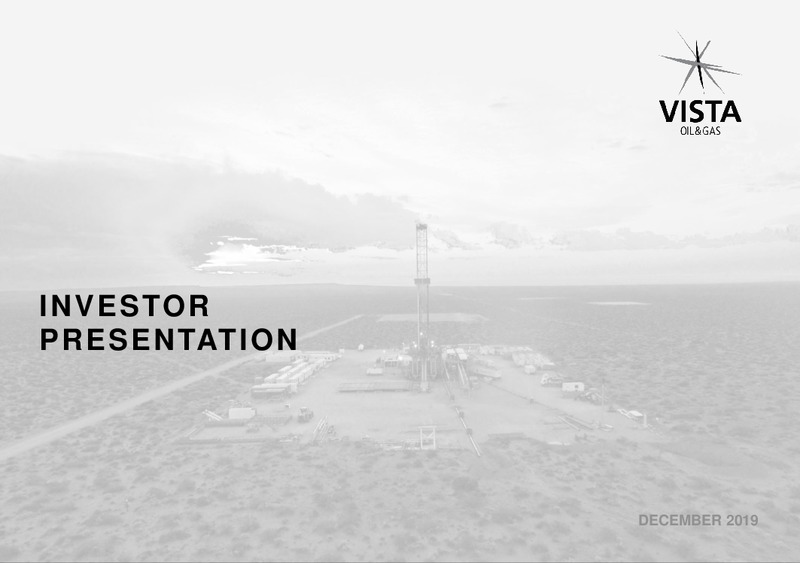 December 2019 Investor Presentation – Vista Oil & Gas – slide 1