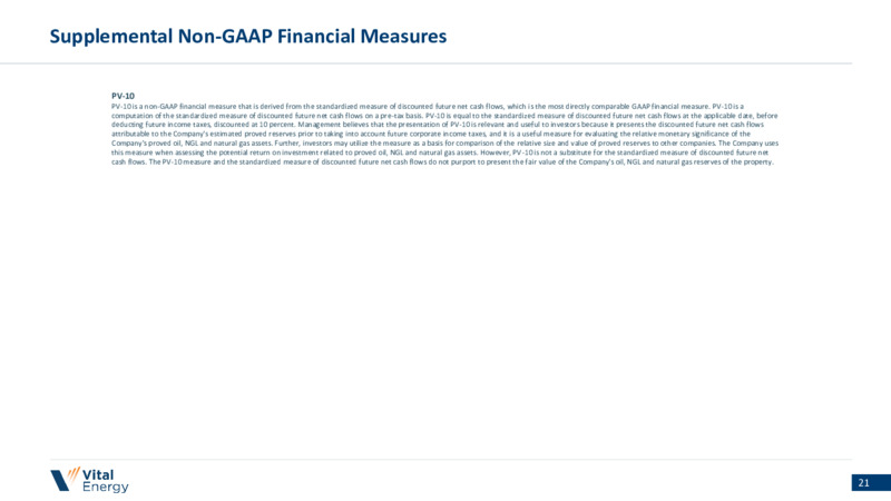 September 2024 Investor Presentation – Vital Energy, Inc. – slide 20