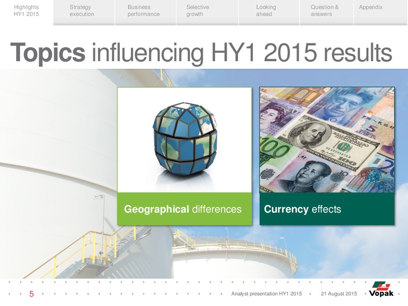 HY1 2015 Results – Vopak – slide 4