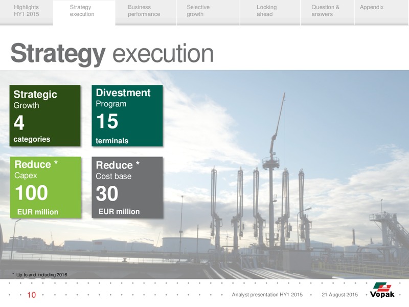 HY1 2015 Results – Vopak – slide 9