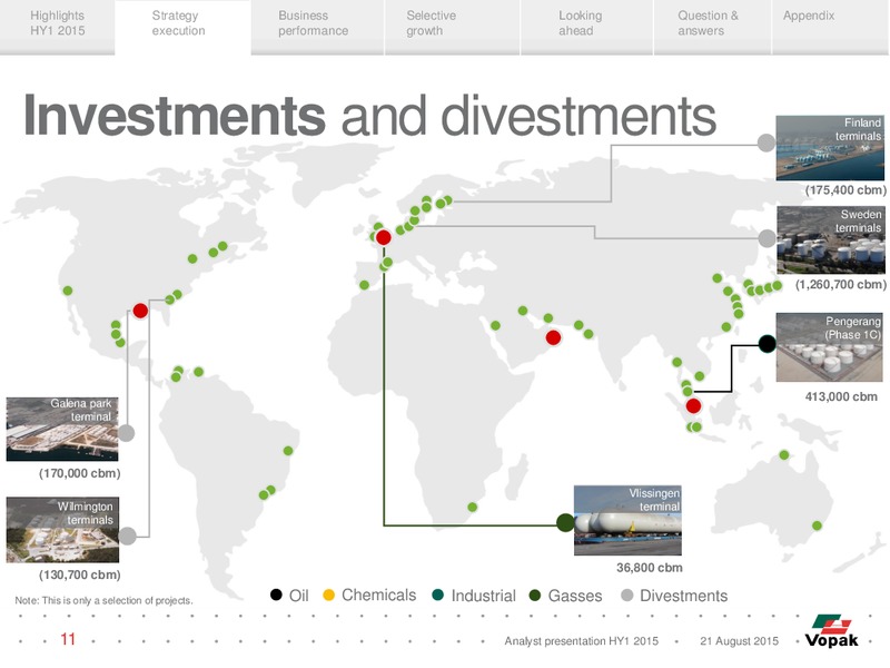 HY1 2015 Results – Vopak – slide 10