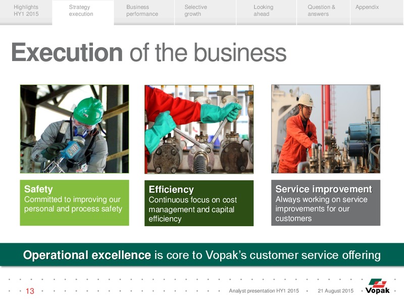 HY1 2015 Results – Vopak – slide 12