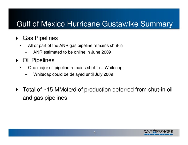 Raymond James 30th Annual Institutional Investor Conference – W&T Offshore Inc. – slide 5