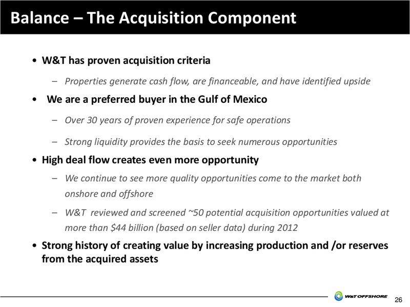 IPAA OIL AND GAS INVESTMENT SYMPOSIA – W&T Offshore Inc. – slide 27