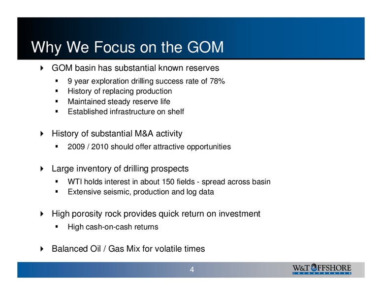 13th Annual BURKENROAD REPORTS Investment Conference – W&T Offshore Inc. – slide 5