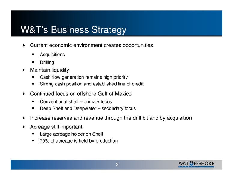 Energy Capital Investment Symposium – W&T Offshore Inc. – slide 3