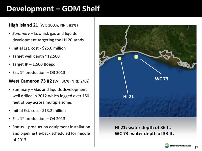 Louisiana Energy Conference – W&T Offshore Inc. – slide 18