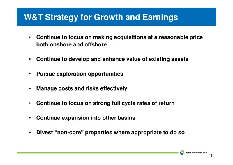 GHS 100 Energy Conference – W&T Offshore Inc. – slide 12