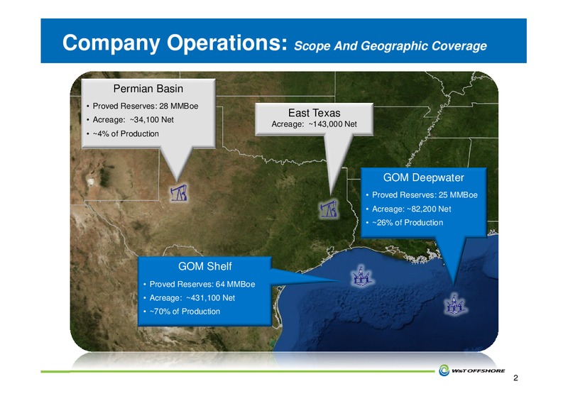 2012 BARCLAYS CEO ENERGY POWER CONFERENCE – W&T Offshore Inc. – slide 3