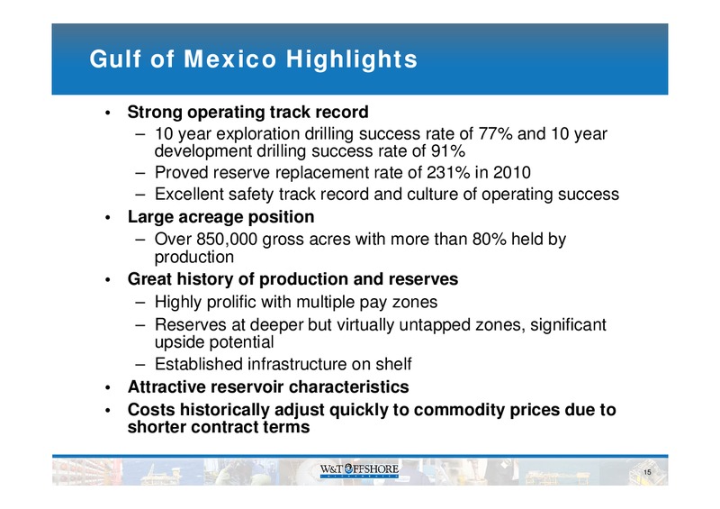 Barclays CEO Energy Power Conference – W&T Offshore Inc. – slide 16