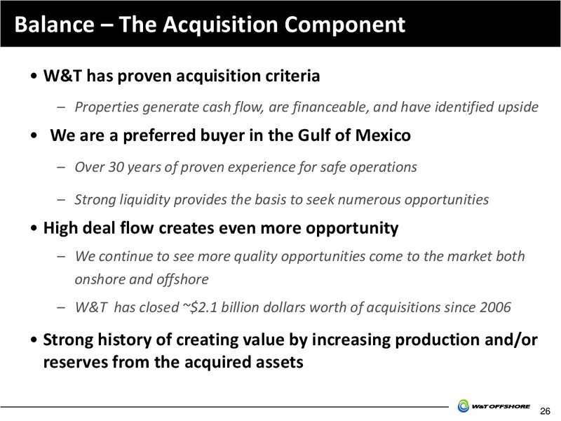2013 Barclays CEO Energy Power Conference – W&T Offshore Inc. – slide 27
