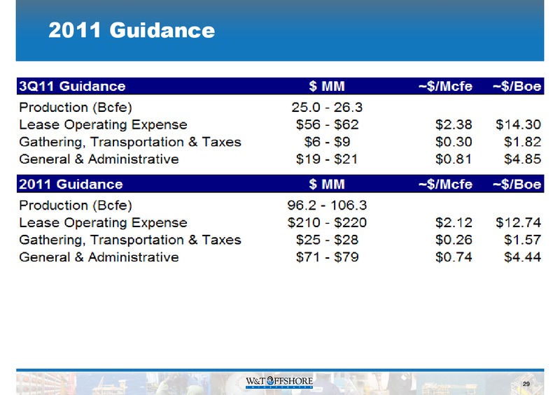IPAA OGIS San Francisco – W&T Offshore Inc. – slide 30