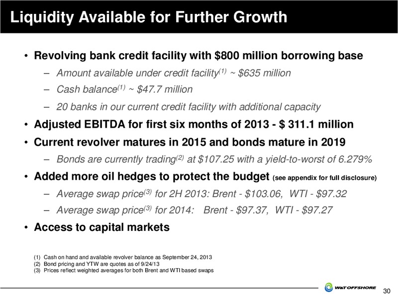 Johnson Rice Energy Conference – W&T Offshore Inc. – slide 31
