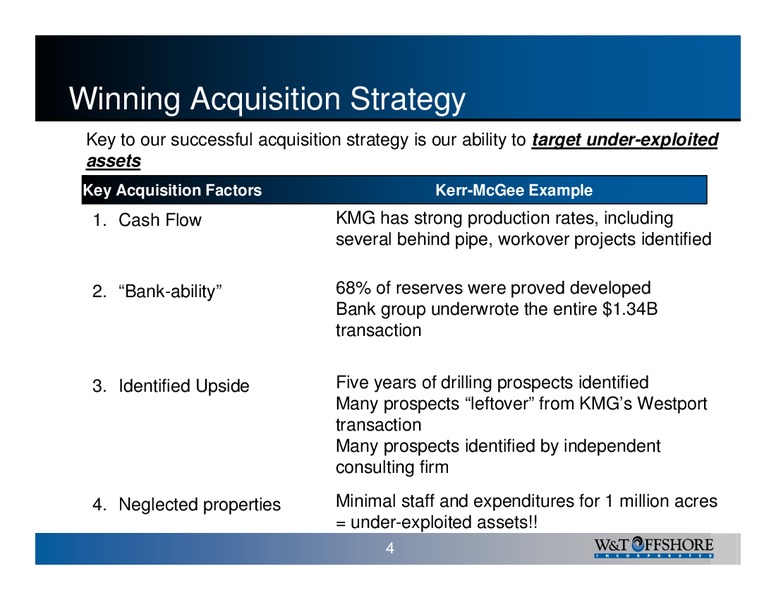 Houston Energy Financial Forum – W&T Offshore Inc. – slide 4